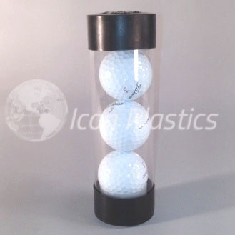 Clear Packaging Tubes - Golf Balls